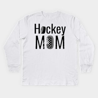 The Hockey Mom Black Design Kids Long Sleeve T-Shirt